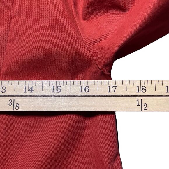 COS A-Line Cotton Twill Dress Size 4 Short Sleeve Burnt Orange Terracotta EUC - Picture 14 of 16